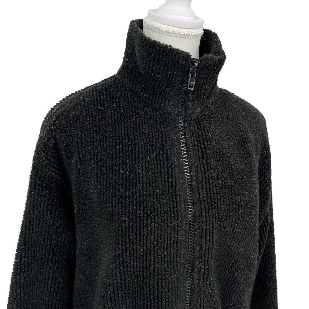 🔴 5 for $25! Vintage 90’s Limited Sport USA Fleece Jacket Black Petite Small